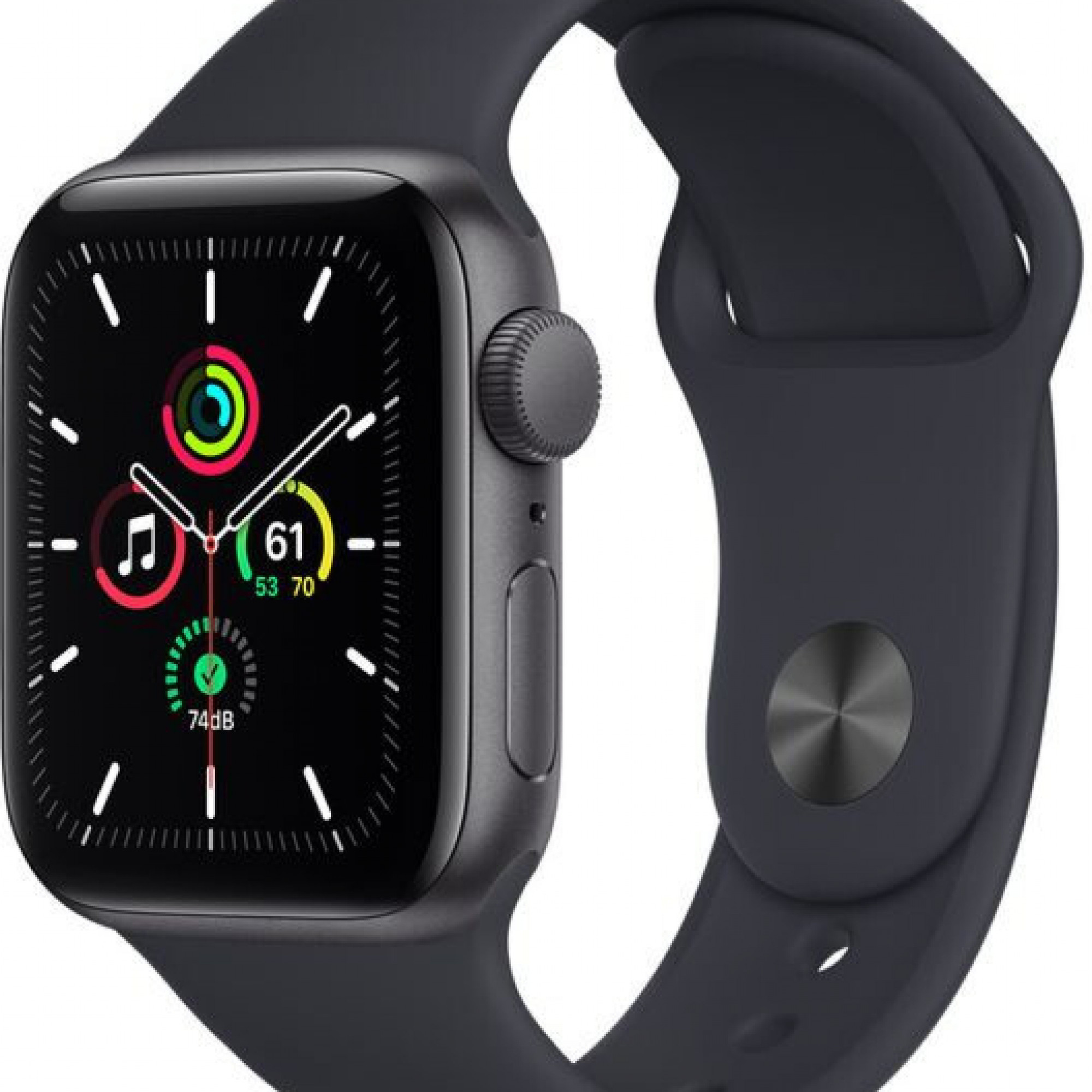 Apple Watch SE GPS 40mm Space Grey Aluminium Case with Midnight Sport Band (MKQ13)